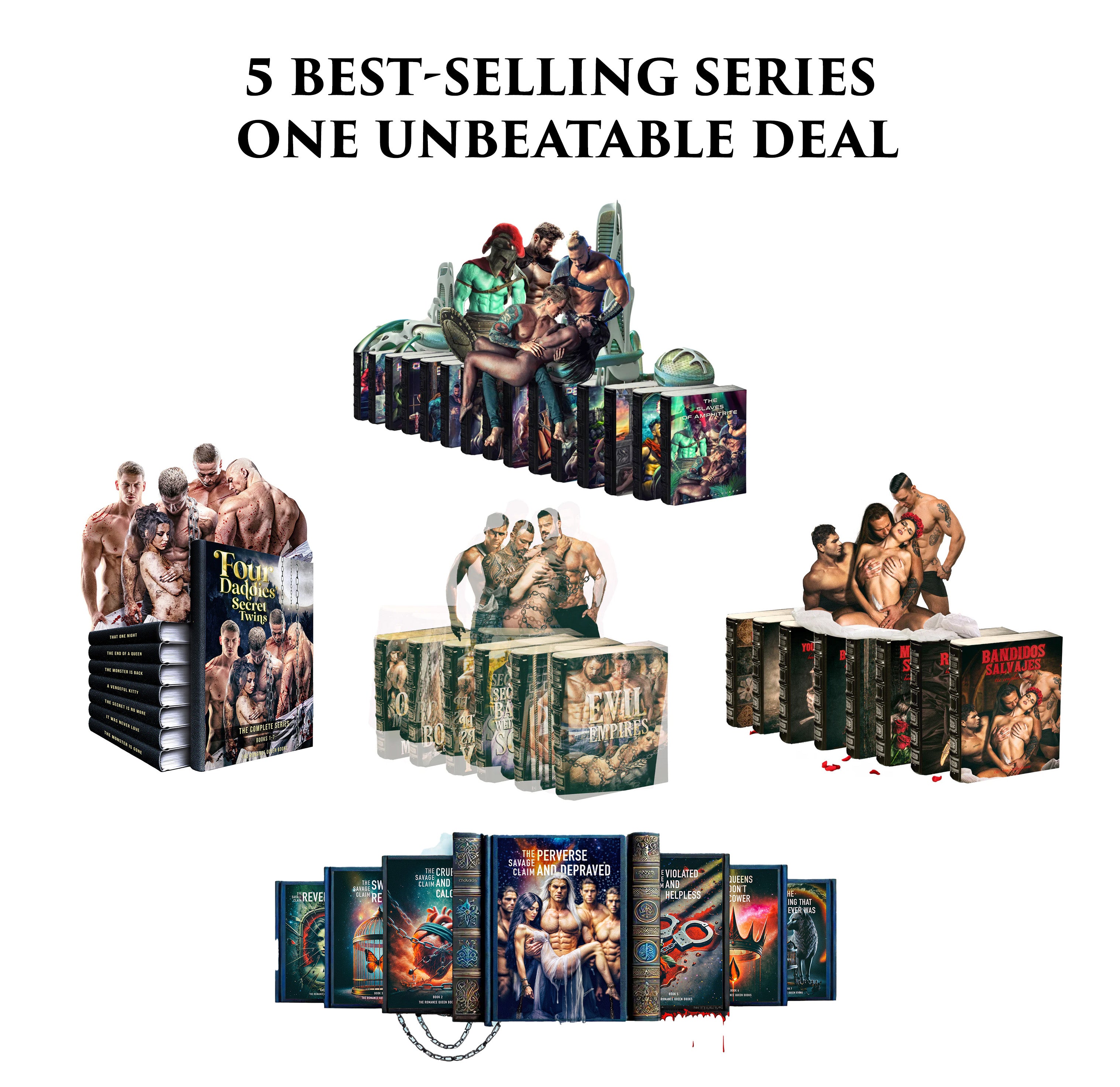 The Slaves Of The Romance Queen: The Full Library Of 5 Best Selling Series - Vol 1